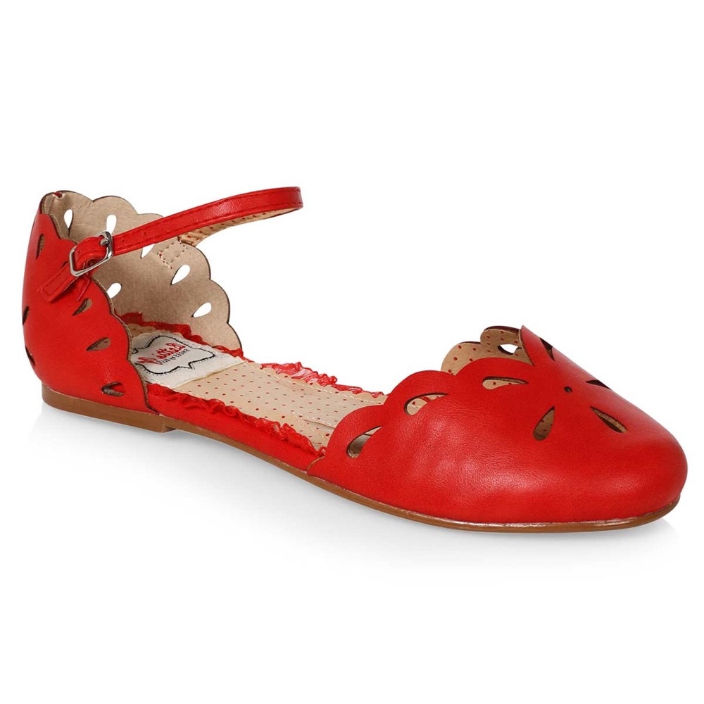 *NEW* BP100-BETSY Closed Toe Flat with Cutout Décor & Buckle Closure